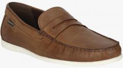 Red Tape Tan Leather Regular Loafers men