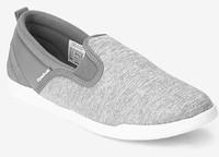 reebok court slip on grey sneakers
