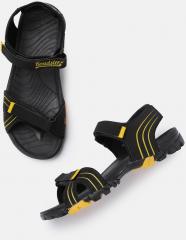 Roadster Black & Yellow Sports Sandals men
