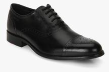 Ruosh Black Oxford Brogue Formal Shoes men
