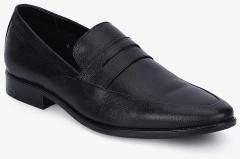 Ruosh Black Slip On Formal Shoes men