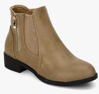 Shoe Couture Beige Ankle Length Boots men