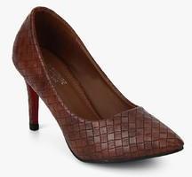 Shoe Couture Brown Weaved Stilettos women