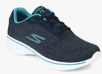 Skechers Go Walk 4 Glorify Navy Blue Lifestyle Shoes women