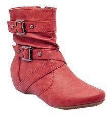 Sole To Soul Ankle Length Red Boots women