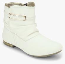 Steppings Ankle Length White Boots women