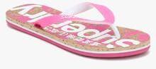 Superdry Cork Hibiscus Pink Flip Flops women