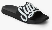 Superdry Cut Out Pool Slide Black Sandals women