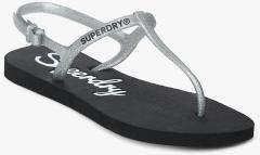 Superdry grey Thong Flip Flops women