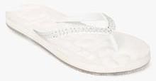 Superdry Jewelled White Flip Flops women