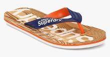 Superdry Wood Effect Blue Flip Flops men