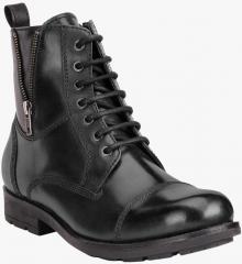 Teakwood Leathers Black Boots men