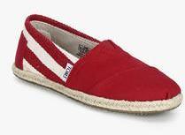 Toms Red Espadrilles Lifestyle Shoes women