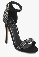 Truffle Collection Black Ankle Strap Stilettos women