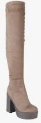 Truffle Collection Knee Length Beige Boots women