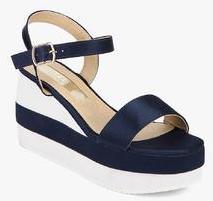 Truffle Collection Navy Blue Wedges women