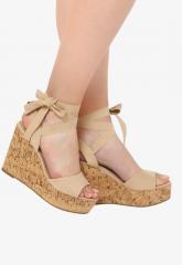 Truffle Collection Nude Wedges women