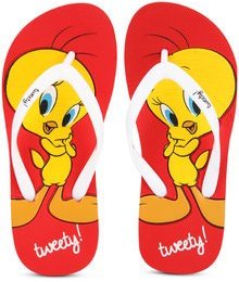 Tweety Tw Wedge Red Flip Flops girls