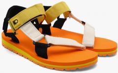 United Colors Of Benetton Beige & Yellow Sports Sandals men