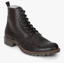 United Colors Of Benetton Brown Derby Brogue Boots men