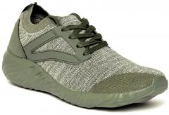 United Colors Of Benetton Olive Green & White Woven Design Sneakers men