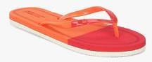 United Colors Of Benetton Orange Flip Flops women