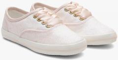 United Colors Of Benetton Peach Coloured Sneakers with Shimmer Effect girls
