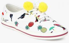 United Colors Of Benetton Printed White Sneakers girls