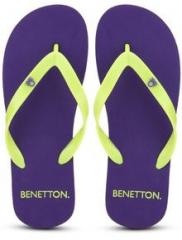 United Colors Of Benetton Purple Flip Flops men