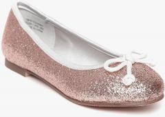 United Colors Of Benetton Rose Gold Solid Synthetic Ballerinas girls