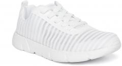 United Colors Of Benetton White Self Striped Sneakers women