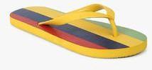 Vero Moda Yellow Striped Flip Flops women