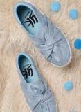 Yk Blue Slip On Sneakers girls