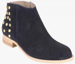 Zebba Blue Heeled Boots women