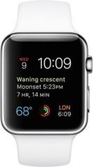Apple Watch 42 mm Stainless Steel Case with Sport Band White Smartwatch