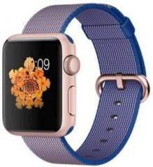 Apple Watch Sport 38mm Rose Gold Aluminum Case with Royal Blue Woven Nylon