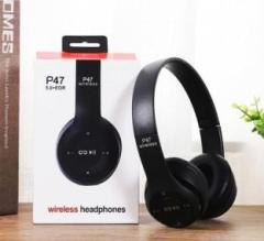 Beewear P47 Wireless Bluetooth Portable Headphones with Mic, Fm, SD Card Bluetooth Headset Smart Headphones