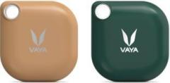 Vaya LYNK Pack of 2 Smart Bluetooth Tracker Key Finder, Phone Finder, Smart Lost Item Tracker with Replaceable Battery and Key Ring, Color: Camel & Green Location Smart Tracker