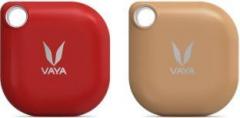 Vaya LYNK Pack of 2 Smart Bluetooth Tracker Key Finder, Phone Finder, Smart Lost Item Tracker with Replaceable Battery and Key Ring, Color: Red & Camel Location Smart Tracker