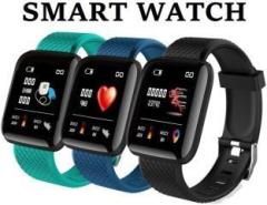 Ykarn Trades VI184_ID116 Digital Multi Watch Face, Step Count Smart Watch Black