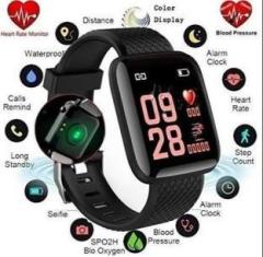 Ykarn Trades VI227_ID116 Advance Fitness Tracking, Step Count Smart Watch Black