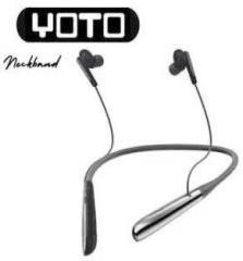 Yoto Neckband Magnetic Earbud In Ear Earphones with Mic, Soft Earwings Eartips Design Smart Headphones