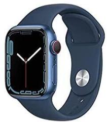 Apple Watch Series 7 Blue Aluminium Case with Abyss Blue Sport Band Regular