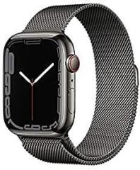 Apple Watch Series 7 Graphite Stainless Steel Case with Graphite Milanese Loop