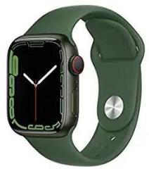 Apple Watch Series 7 Green Aluminium Case with Clover Sport Band Regular