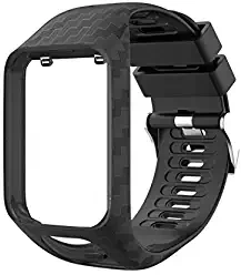 CHI AK Compatible for Tomtom Adventurer / Golfer2/Runner 3 Soft Silicone Printed Watch Band Sport Waterproof Wrist Strap