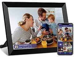 Digital Photo Frame 10.1 Inch WiFi Digital Picture Frame IPS Touch Screen, 16GB Internal Storage, Compatible with Android & iOS, Auto Rotate, Easy Setup to Share Photos or Videos Remotely via Whale Photo APP