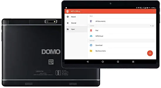 DOMO Slate SL34 10.1 inch 4G Calling Tablet PC with Volte, Dual SIM Slots, 1GB RAM, 16GB Storage, QuadCore CPU, GPS, Bluetooth