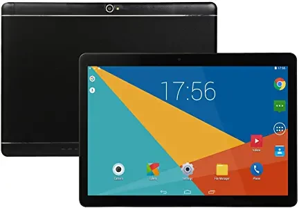 FidgetGear 10 Inch Tablet Android 8.0 6+64GB Tablet PC with TF Card Slot and Dual Camera Black UK Plug
