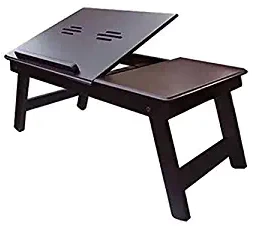 GREEN WOOD Adjustable Laptop Table/Bed Table/Study Table/Activity Table, with Drawer
